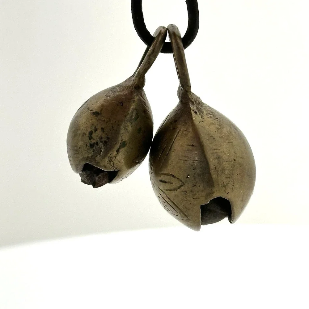 2 Pc Antique Brass Handcrafted Fine Quality Small Unique Cow Bells Shakers